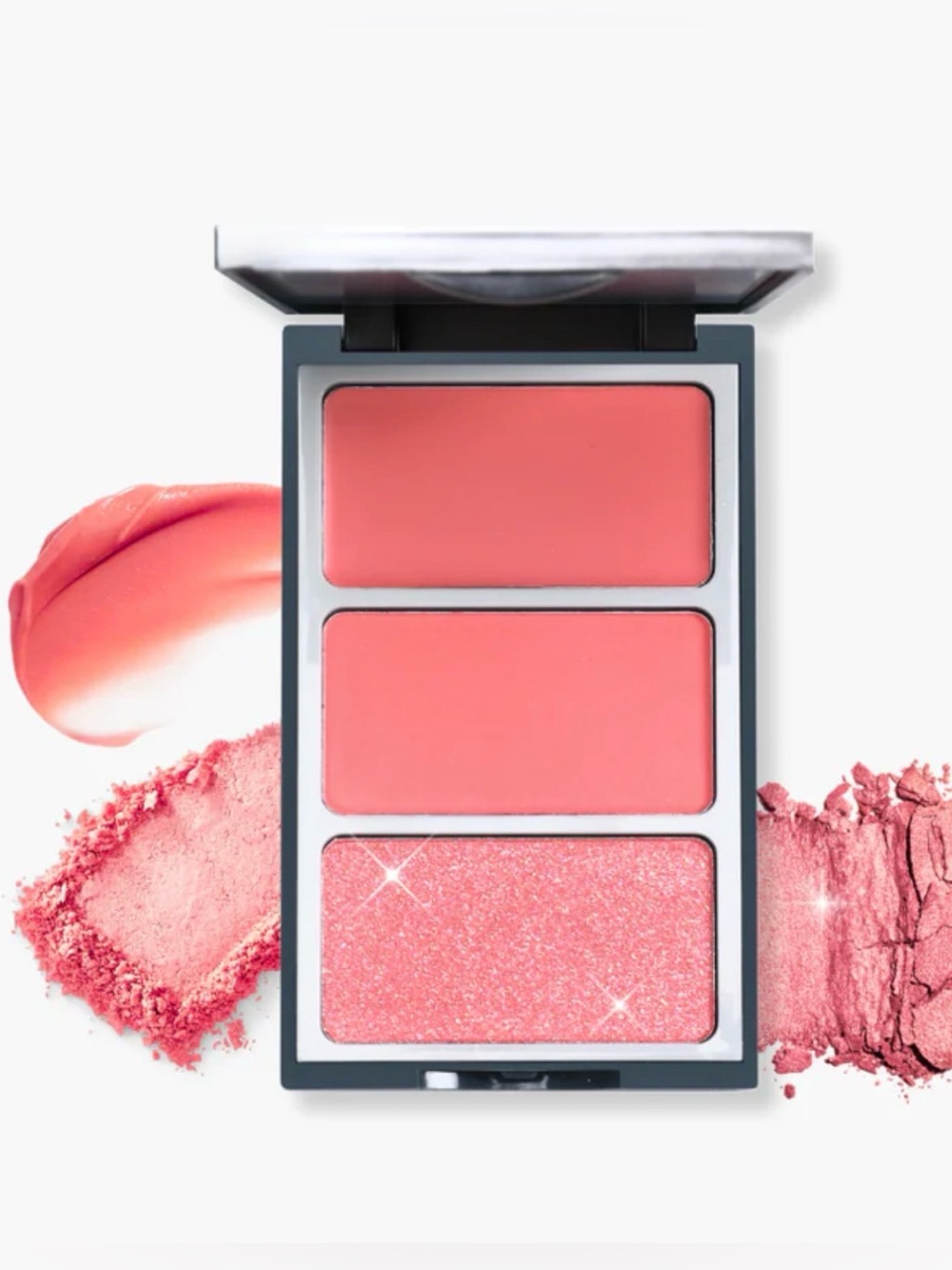 Pinch Perfect BARLEY BLUSHED Trio Blush & Lip Palette - Pink